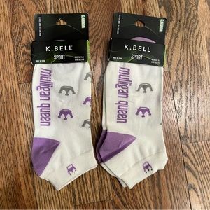 2 Pairs - K. Bell Women’s “Mulligan Queen” Golf Sock Footies